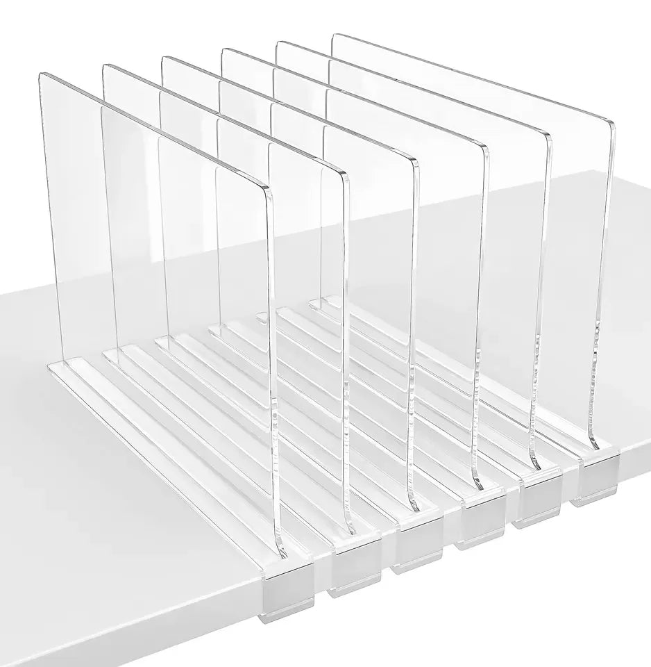 Supports d'étagère | séparateur universel Transparent - Home-shopping