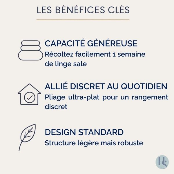 Corbeille a linge benefices cles compactair