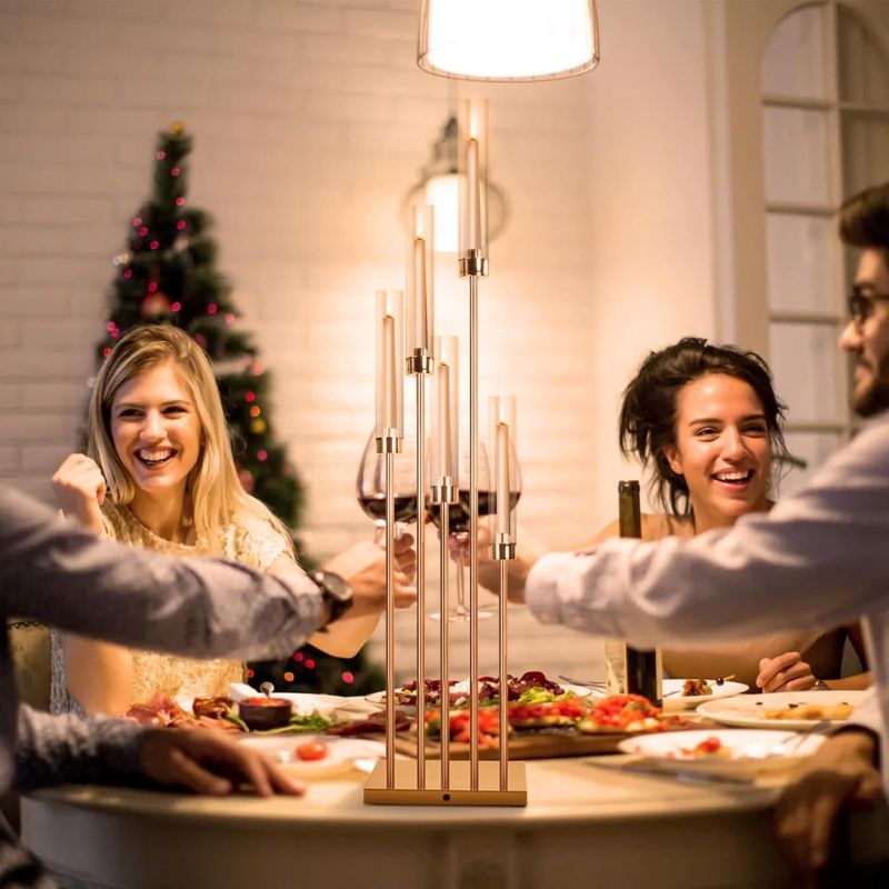 Bougeoir Doré 5 Branches | Élégance Candy™