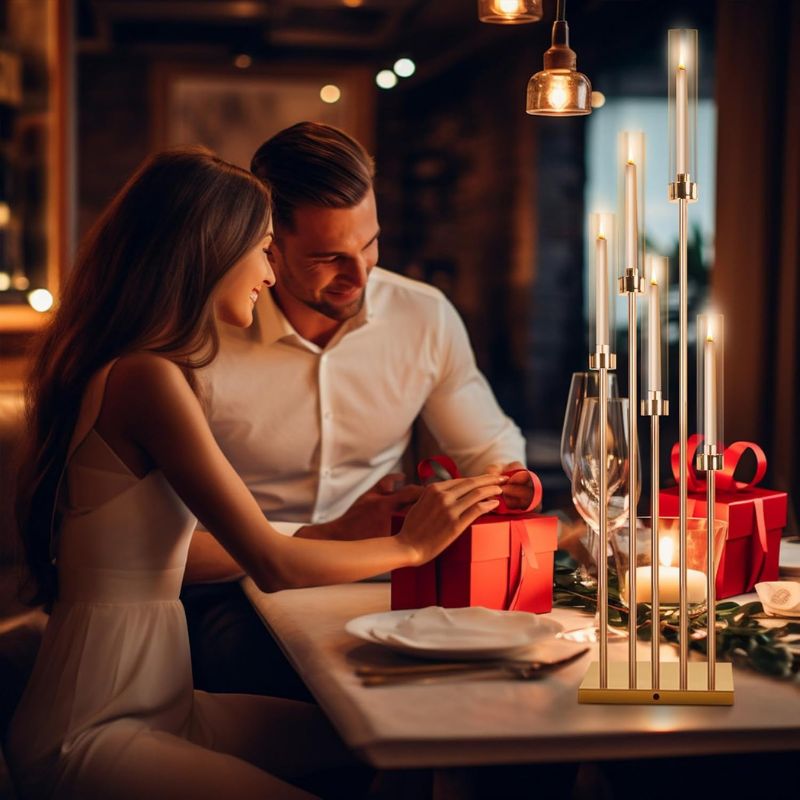 Bougeoir Doré 5 Branches | Élégance Candy™