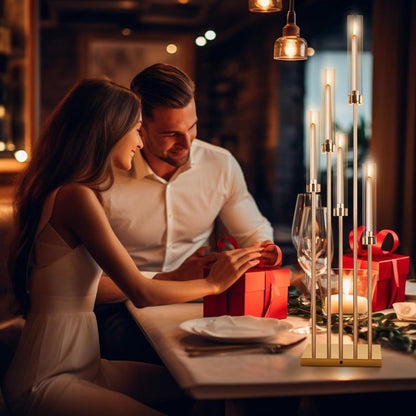 Bougeoir Doré 5 Branches | Élégance Candy™