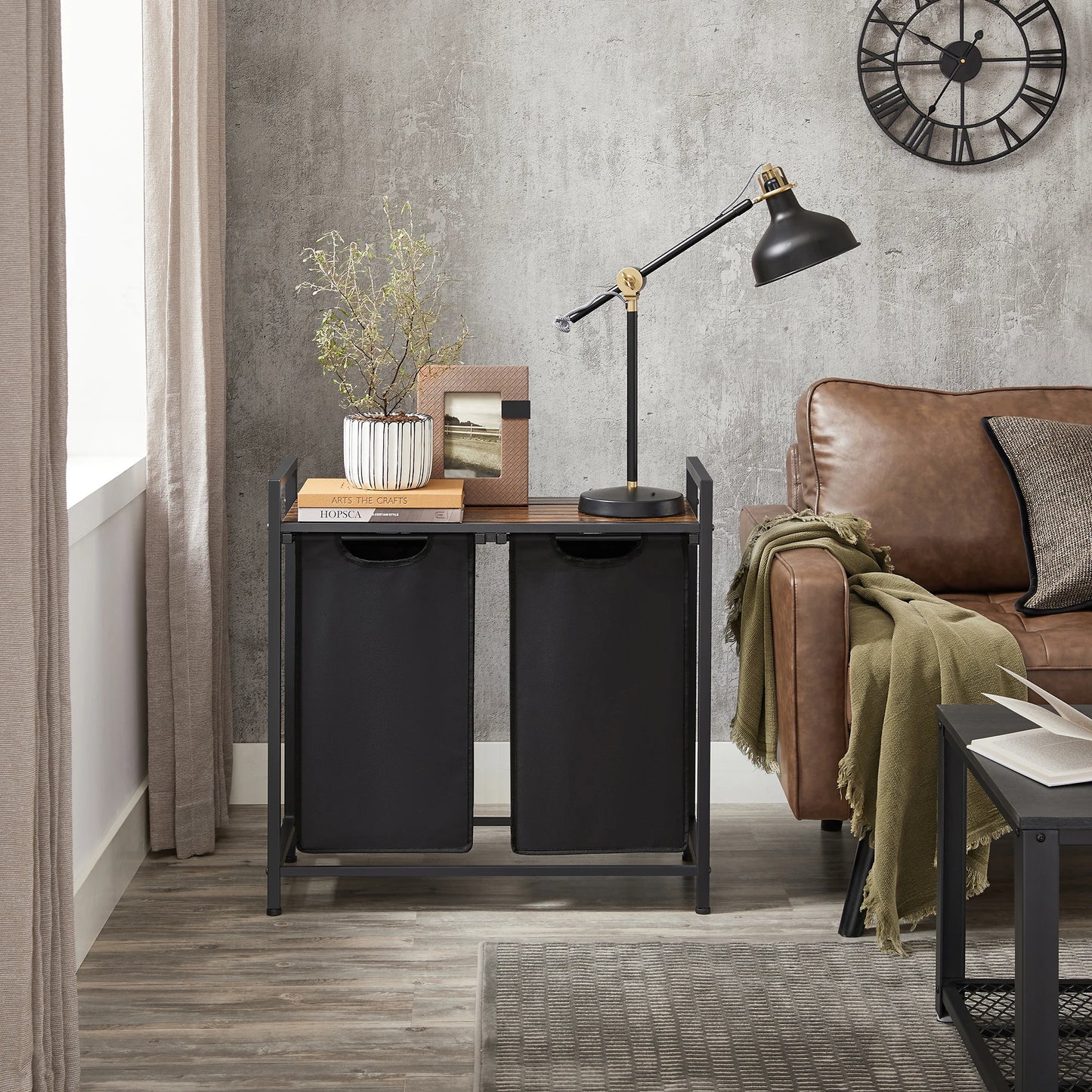 panier a linge 2 compartiment fonctionnel smart indus