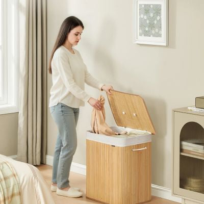 PANIER A LINGE 2 COMPARTIMENT | BambooFlex 120L