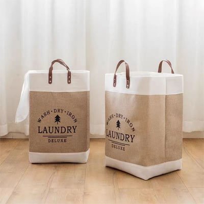 panier a linge en feutre elegance
