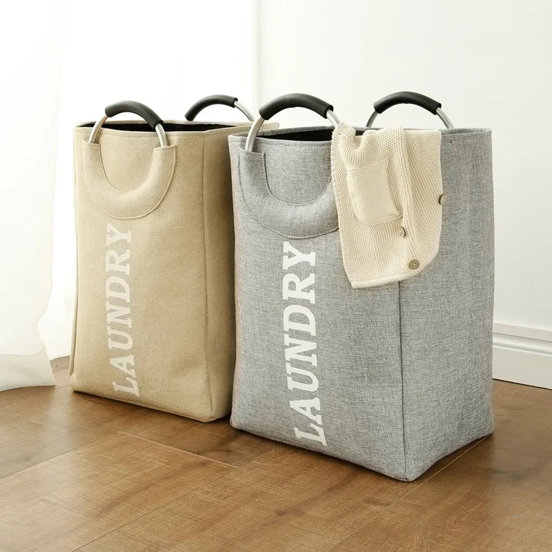 panier a linge 2 coloris gris beige tall landry