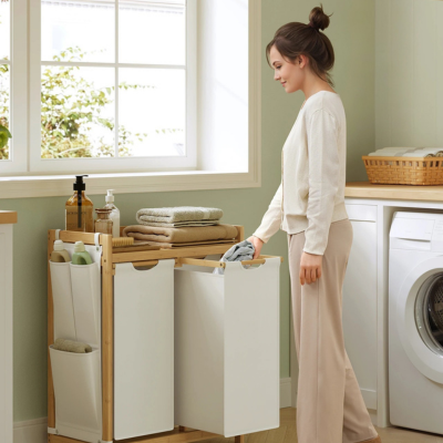 panier a linge multi rangement zen exotic