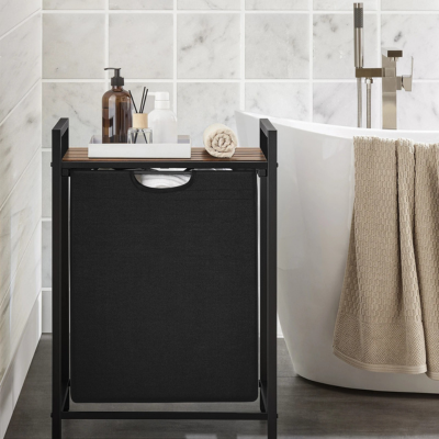 panier a linge 1 compartiment salle de bain smart design