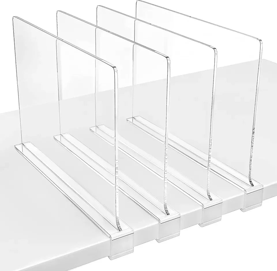 Supports d'étagère | séparateur universel Transparent - Home-shopping