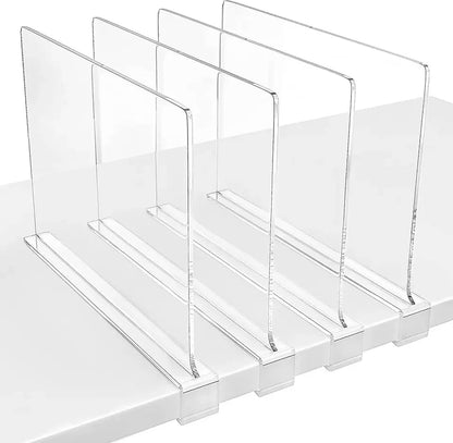 Supports d'étagère | séparateur universel Transparent - Home-shopping