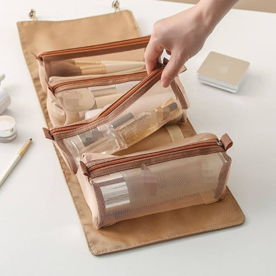 trousse de maquillage marron